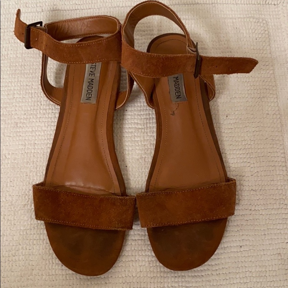 Camel Suede Steve Madden Sandals